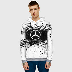 Толстовка-худи мужская Mercedes-Benz: Black Spray, цвет: 3D-меланж — фото 2
