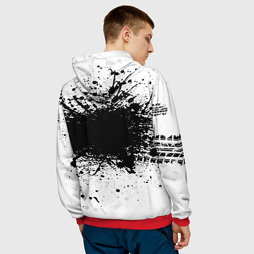 Мужская толстовка Honda: Black Spray / 3D-Красный – фото 4