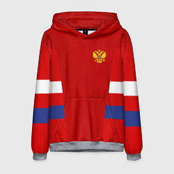 Толстовка-худи мужская Russia: Sport Tricolor, цвет: 3D-меланж