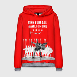 Толстовка-худи мужская One for all & all for one, цвет: 3D-меланж