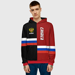 Толстовка-худи мужская Crimea, Russia, цвет: 3D-красный — фото 2