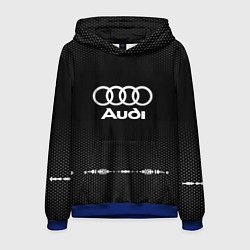 Толстовка-худи мужская Audi: Black Abstract, цвет: 3D-синий