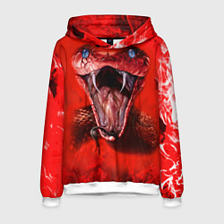 Толстовка-худи мужская Red Snake, цвет: 3D-белый