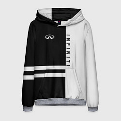 Толстовка-худи мужская Infiniti: B&W Lines, цвет: 3D-меланж