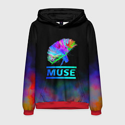 Толстовка-худи мужская Muse: Neon Flower, цвет: 3D-красный