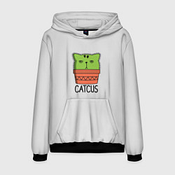 Толстовка-худи мужская Cactus Catcus, цвет: 3D-черный