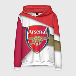 Толстовка-худи мужская FC Arsenal, цвет: 3D-белый