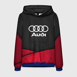 Толстовка-худи мужская Audi: Grey Carbon, цвет: 3D-синий