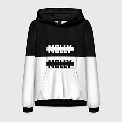 Толстовка-худи мужская Molly: Black & White, цвет: 3D-черный