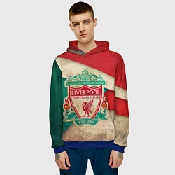 Толстовка-худи мужская FC Liverpool: Old Style, цвет: 3D-синий — фото 2