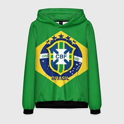 Толстовка-худи мужская CBF Brazil, цвет: 3D-черный