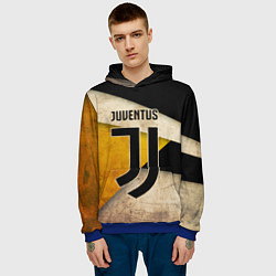 Толстовка-худи мужская FC Juventus: Old Style, цвет: 3D-синий — фото 2