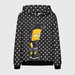 Толстовка-худи мужская Барт с дредами, цвет: 3D-черный