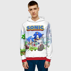 Толстовка-худи мужская Sonic Stories, цвет: 3D-красный — фото 2