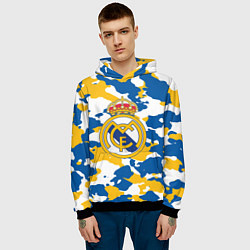 Толстовка-худи мужская Real Madrid: Camo, цвет: 3D-черный — фото 2