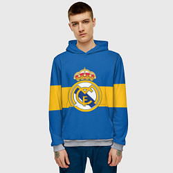 Толстовка-худи мужская Реал Мадрид, цвет: 3D-меланж — фото 2