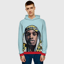 Толстовка-худи мужская ASAP Rocky: Far East, цвет: 3D-красный — фото 2