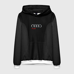 Толстовка-худи мужская Audi Carbon, цвет: 3D-белый