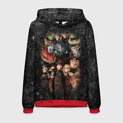 Толстовка-худи мужская How to Train Your Dragon, цвет: 3D-красный