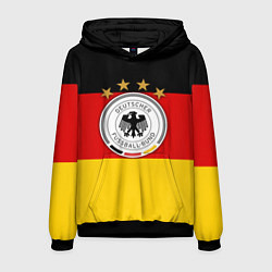 Толстовка-худи мужская Немецкий футбол, цвет: 3D-черный