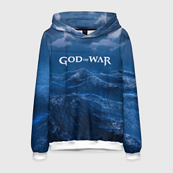 Толстовка-худи мужская God of War: Rage of the waves, цвет: 3D-белый