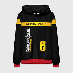 Толстовка-худи мужская Rainbow Six Siege: Alpha Pack, цвет: 3D-красный
