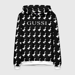 Толстовка-худи мужская GUSSI Black, цвет: 3D-белый