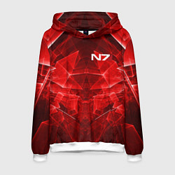 Толстовка-худи мужская Mass Effect: Red Armor N7, цвет: 3D-белый