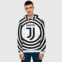 Толстовка-худи мужская FC Juventus Round, цвет: 3D-белый — фото 2