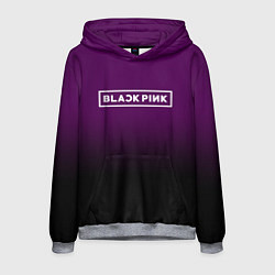 Толстовка-худи мужская Black Pink: Violet Gradient, цвет: 3D-меланж