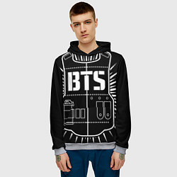 Толстовка-худи мужская BTS ARMY, цвет: 3D-меланж — фото 2