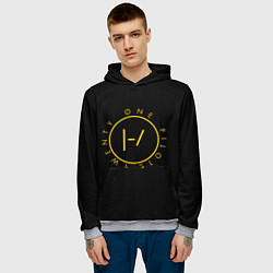 Толстовка-худи мужская 21 Pilots: Light Logo, цвет: 3D-меланж — фото 2