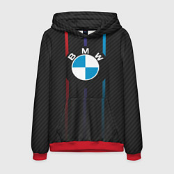 Толстовка-худи мужская BMW: Three Lines, цвет: 3D-красный