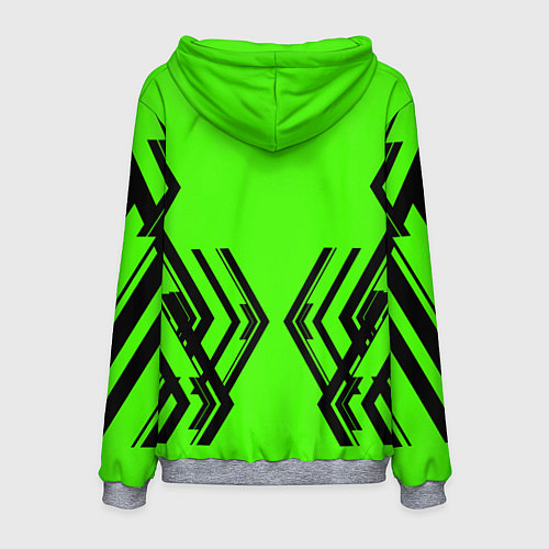 Мужская толстовка Cyberpunk 2077: Acid Green / 3D-Меланж – фото 2