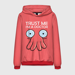 Толстовка-худи мужская Trust Me I'm a Doctor, цвет: 3D-красный