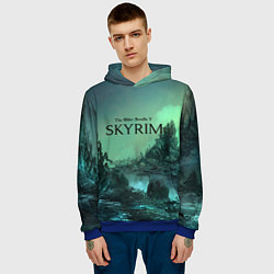 Толстовка-худи мужская SKYRIM, цвет: 3D-синий — фото 2