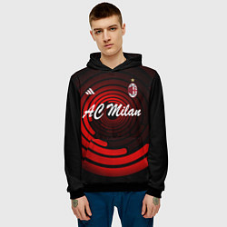 Толстовка-худи мужская AC Milan - FC, цвет: 3D-черный — фото 2