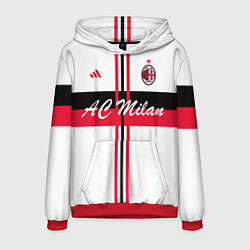 Толстовка-худи мужская AC Milan: White Form, цвет: 3D-красный