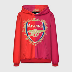 Толстовка-худи мужская FC Arsenal - emblem, цвет: 3D-красный