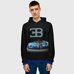 Толстовка-худи мужская Bugatti - motorsport extreme, цвет: 3D-синий — фото 2