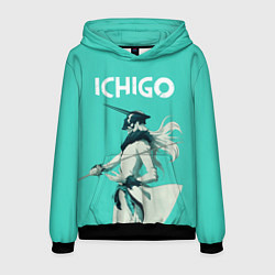Толстовка-худи мужская Куросаки Ичиго, цвет: 3D-черный