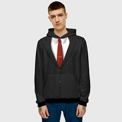 Толстовка-худи мужская Агент 47, цвет: 3D-черный — фото 2