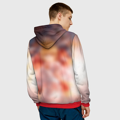 Мужская толстовка Бездомный Бог / 3D-Красный – фото 4