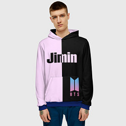 Толстовка-худи мужская BTS Jimin, цвет: 3D-синий — фото 2