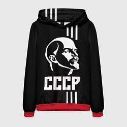 Толстовка-худи мужская СССР Ленин, цвет: 3D-красный