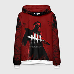 Толстовка-худи мужская Dead by Daylight, цвет: 3D-белый