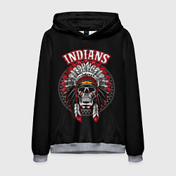 Толстовка-худи мужская Indians Skulls, цвет: 3D-меланж