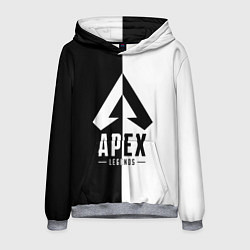 Толстовка-худи мужская Apex Legends: Black & White, цвет: 3D-меланж