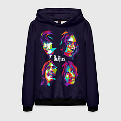 Толстовка-худи мужская The Beatles: Art Faces, цвет: 3D-черный