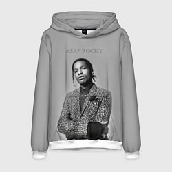 Толстовка-худи мужская ASAP Rocky: Grey Fashion, цвет: 3D-белый